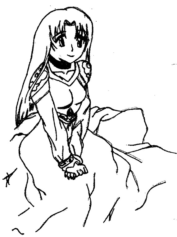 Anime girl in dress