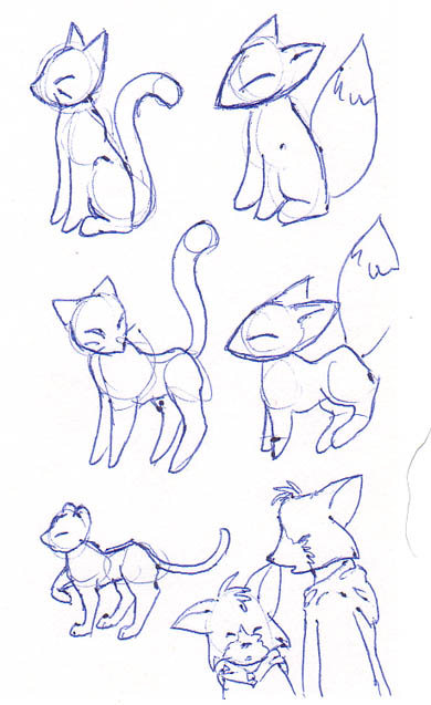 Fox and Cat doodles