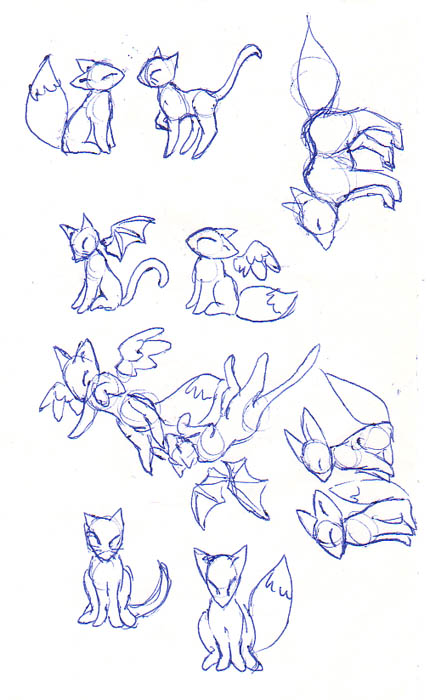 Fox and Cat doodles 2