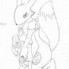 Renamon crouching