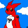 Guilmon stand and look.