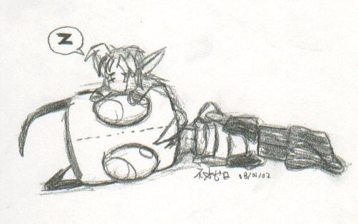 Napping Chibi Drei