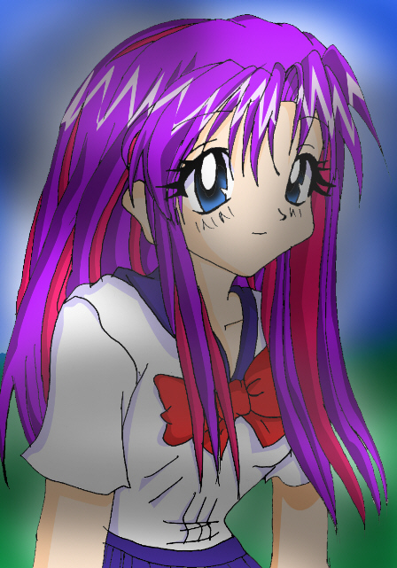 Julie in Her School Uniform 2(Coloured)