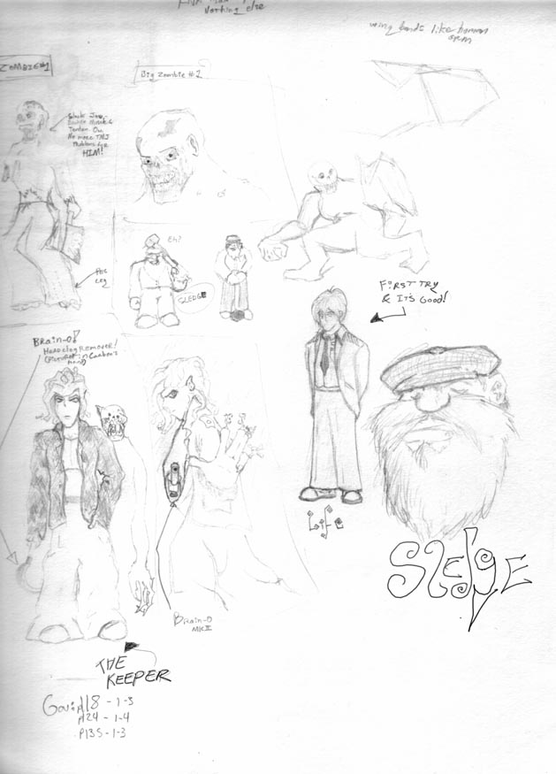 the Green Whey character sketches (page 2)