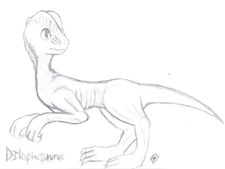 Dilophosaurus sketch