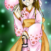 Chiara in a kimono