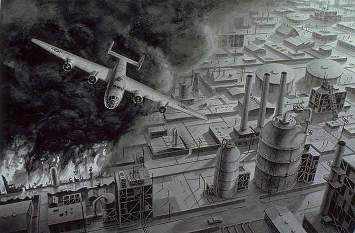 B-24 Liberator Raid on Ploesti, Rumania, 1943