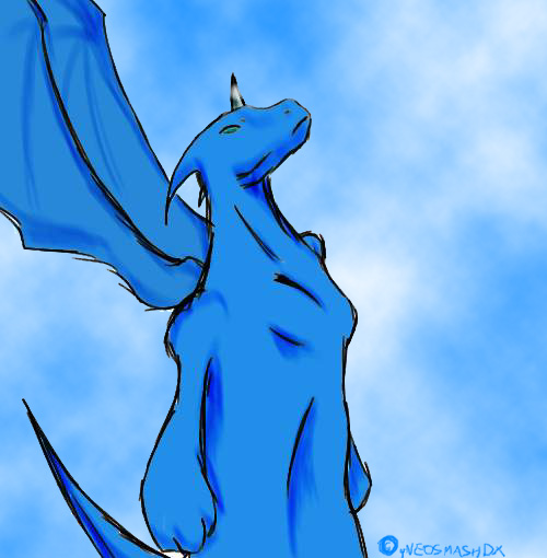 Blue horned dragon