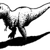 A Tyrannosaurus rex running