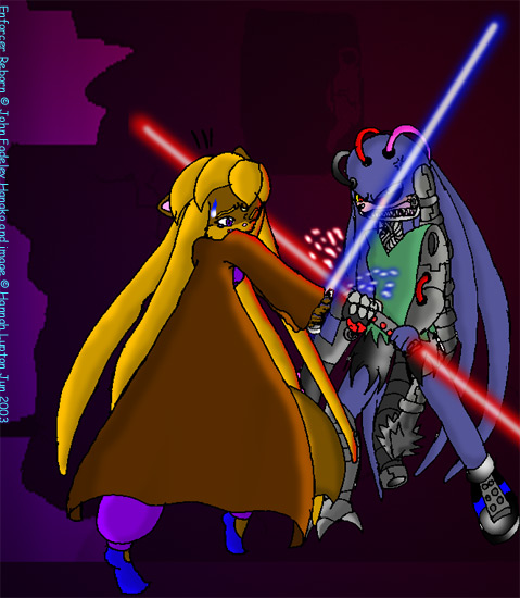 Hana Vs. Enforcer Reborn o.o;;;;