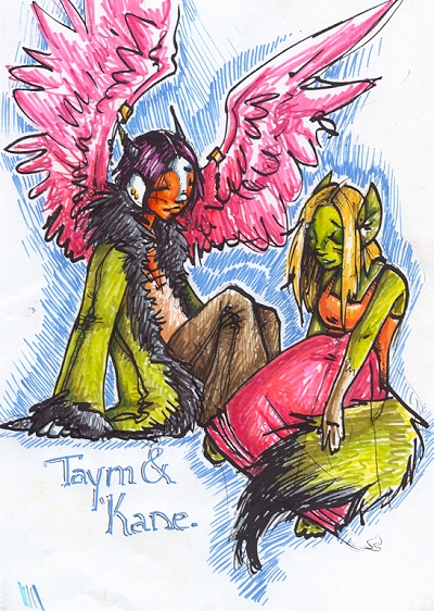 Marker scribble of Taym and Nekane