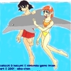 sato-kun, kasumi, and a dolphin. O.o*
